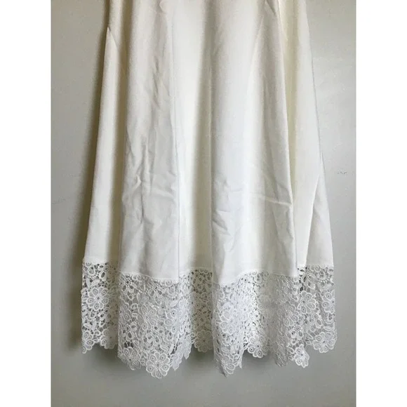 Fehaute Women's White Lace Classic Square Neck A-Line Maxi Dress Size XXL NWT - Picture 5 of 10
